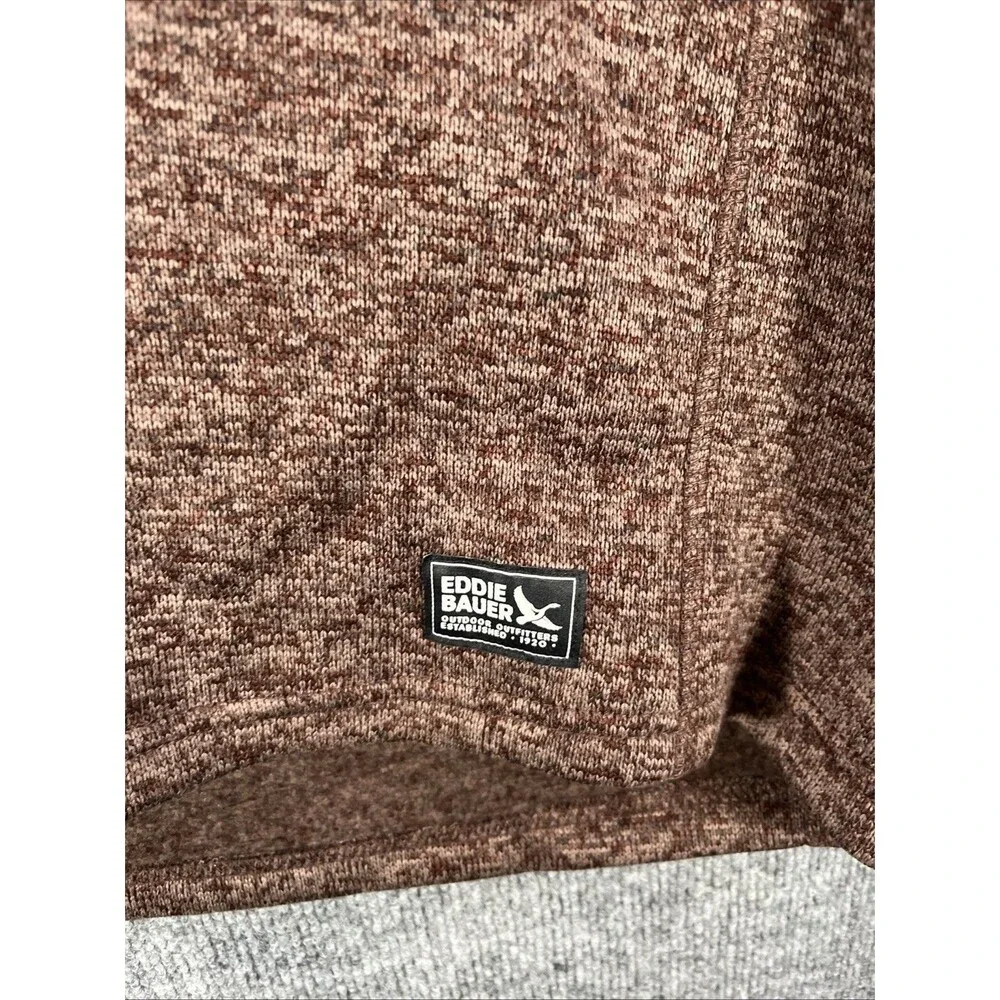 Eddie Bauer Men's Medium Rust 1/4-Zip Sweater – Long Sleeve Pullover, NWT - Picture 4 of 5